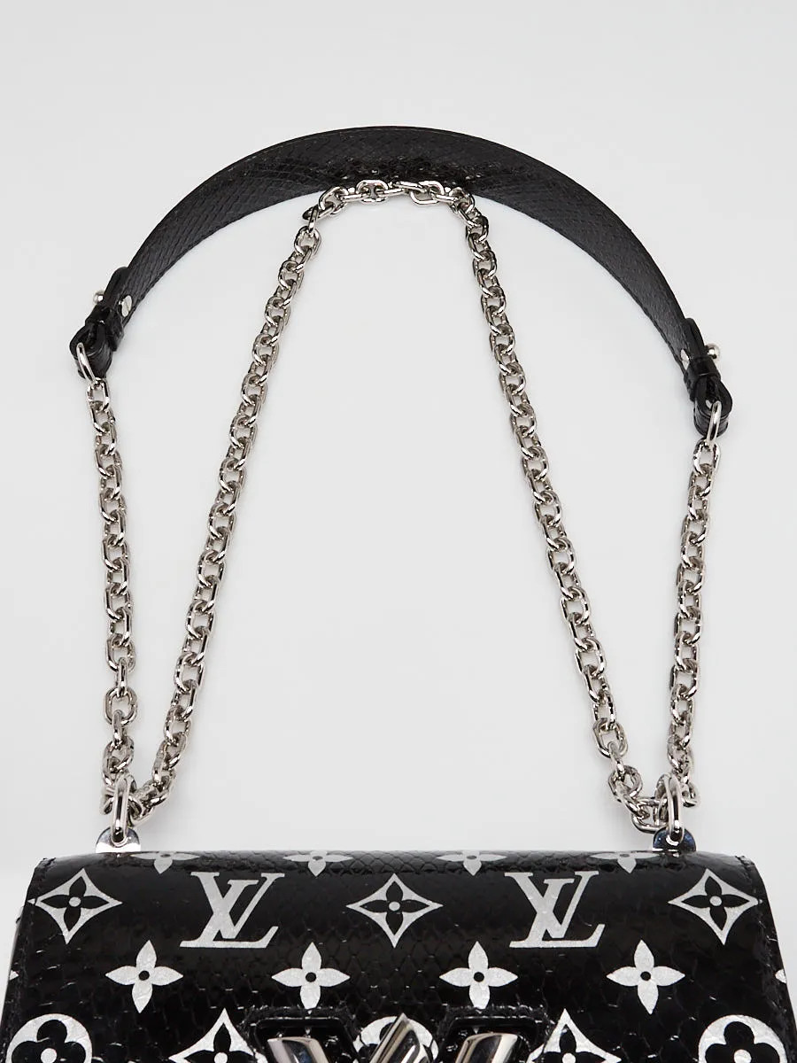 Louis Vuitton Black/Silver Monogram Python Twist … - image 7