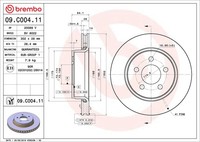 Brembo 2X Bremsscheibe Vorne Ø302 Mm InnenbelüFtet FüR Dodge Nitro Ka 4.0 4WD