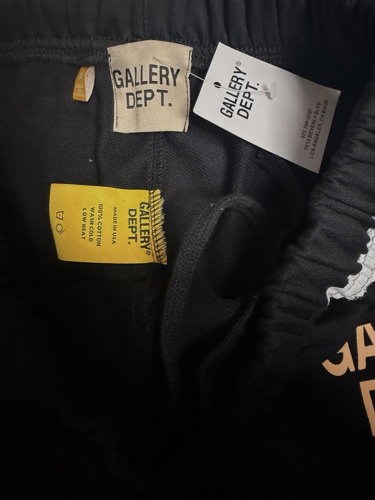 Gallery Dept. Black Sweatpants Paint Splatter Pattern Size Small image 4