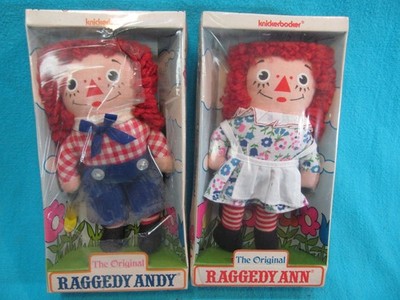 NEW OLD STOCK KNICKERBOCKER RAGGEDY ANN AND ANDY DOLLS 0017 0018