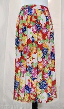 Vintage 80's Accordion Pleated Skirt - Red Multi-Color Floral Polkadot Large