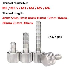 M2 M2.5 M3 M4 M5 M6 Stainless Steel 304 Knurled Thumb Screw Flat Head Screw Bolt