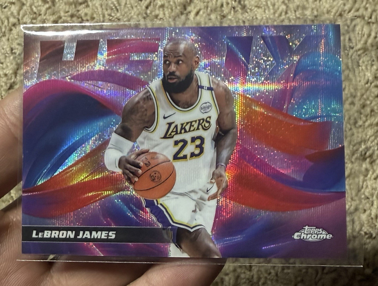 2025-26 NBA Topps Chrome #H-1 Lebron James Helix Case Hit Lakers Trusted Seller!