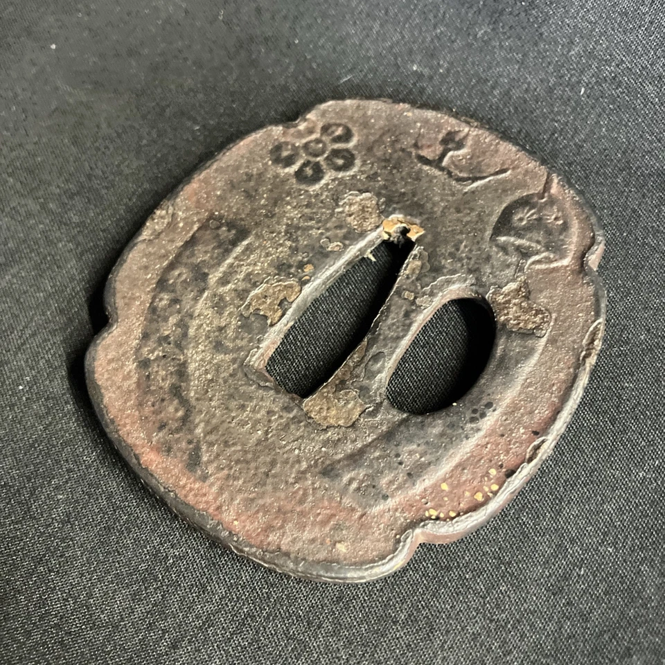 Японский самурай меч цуба винтажный антиквариат - Изображение 3 из 4