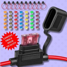 10 Pack Inline Fuse Holder 12V, Professional 12 AWG Waterproof Fuse Holder wi...