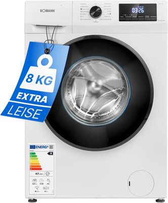 Bomann  Waschmaschine 8Kg | Max. 1400 U/Min | 10 Jahre Motor-Garantie | Robuster