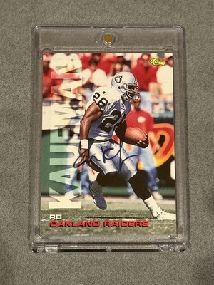 1995 Classic Auto Napoleon Kaufman #SP4 Rookie Auto RC 9x8