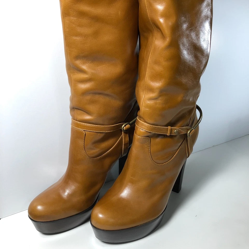 Guess от Marciano Lecia платформе коньяк ботинки 9,5 М - Изображение 3 из 4