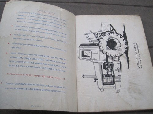 Factory LeTOURNEAU Westinghouse Model C Tournapull Parts Manual WABCO - Picture 2 of 14