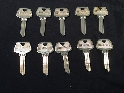 Pkg of 10 Sargent 6 Pin Key Blank 6275 LC Keyway Factory Original