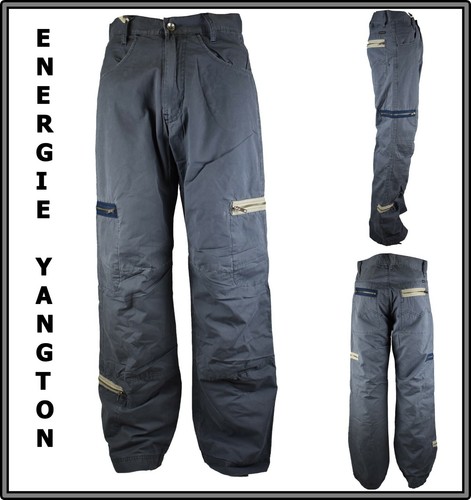 pantaloni energie da uomo ragazzo larghi cargo con tasche tasconi laterali  42 48 | eBay