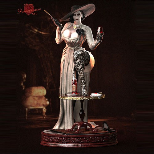 Lady Dimitrescu 1/8 1/6 1/4 3D print figure Model Kit Unpainted