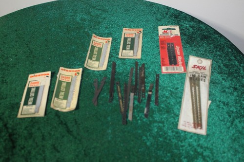 Mixed Lot Of 21 Jig Saw Blades/metal/multi Material New And Used mostly new