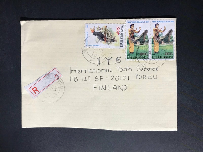 Indonesia #780//B242 Cover to Finland 1970-1999 Cover #948
