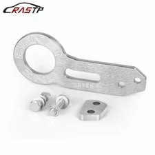 Silver Rear Tail Racing Tow Hook Kit JDM Silver Billet Aluminum