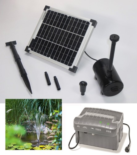 Pompa solare 10 Watt W pompa solare da giardino pompa per laghetto batteria pompa per laghetto pompa sommersa   - Foto 1 di 7