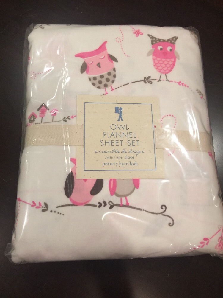 Pottery Barn Brooke Haley Owl Bird Quilt Duvet Flannel Sheets Bedding