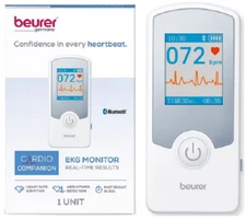 beurer EKG Monitor Cardio Companion Real Time Results ME75 Bluetooth Brand New!