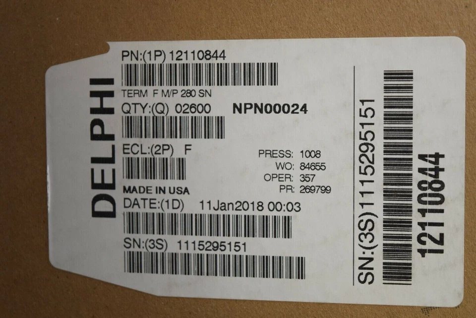 Delphi 12110844 Metri-Pack Female Socket 280 Series Crimp Terminal Lot of 20 - Image 2 of 4