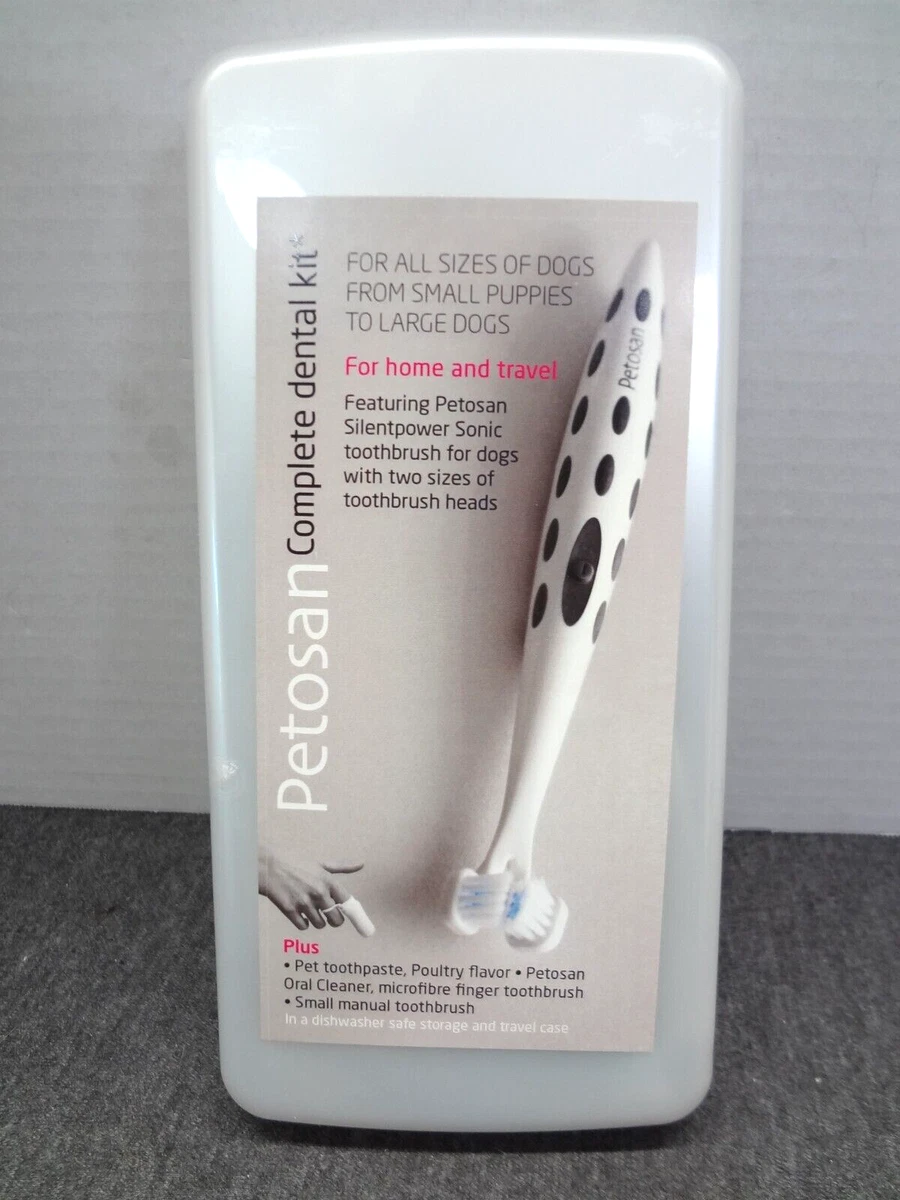 Petosan SilentPower Sonic Toothbrush for Pets Toothpaste Microfibre 2 Heads