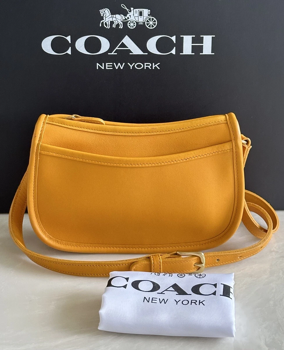 yellow coach crossbody