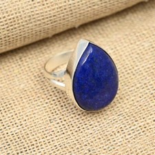 Natural Blue Lapis Lazuli Ring Appealing Ring 925 Sterling Silver Boho Ring Gift