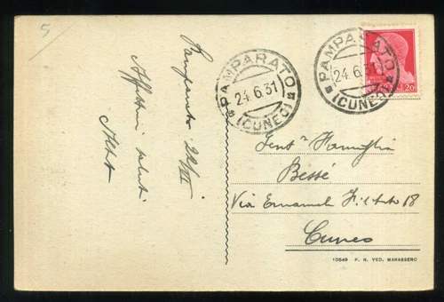 PAMPARATO (Cuneo) - LUNGO IL TORRENTE LIMONA - VG. 1931 - Ed. Manassero - Foto 2 di 2