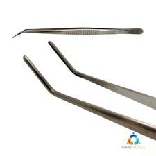 Jarit 320-107 Cardio-Grip DeBakey Vascular Forceps Standard 2mm Angled 9-1/4"