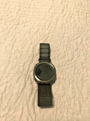 Samsung Gear Sport 44.6mm Black Case Silicone Band Classic Buckle - (SM-R600NZKA
