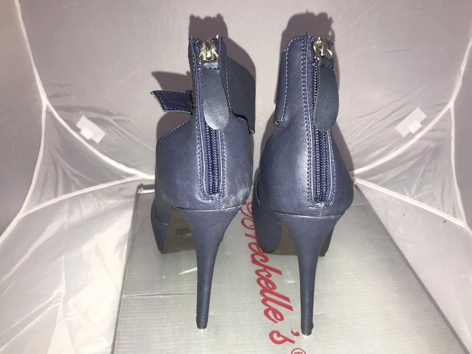Breckelle's MARISA-39 Women Hidden Platform Pump Heels Blue Size 7.5 - Image 3 of 4