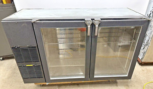 Glass Tender #BB60-L1-GNH 60" 2-Glass Door Back Bar Cabinet Beer Cooler 115V