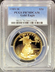 1989-W-50-American-Gold-Eagle-Proof-1-oz-PCGS-PR70-DCAM-Key-Date-Coin