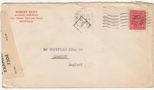 Canada: GVI Censored Cover; Robert Furn, Montreal to Ipswich, 11 September 1943