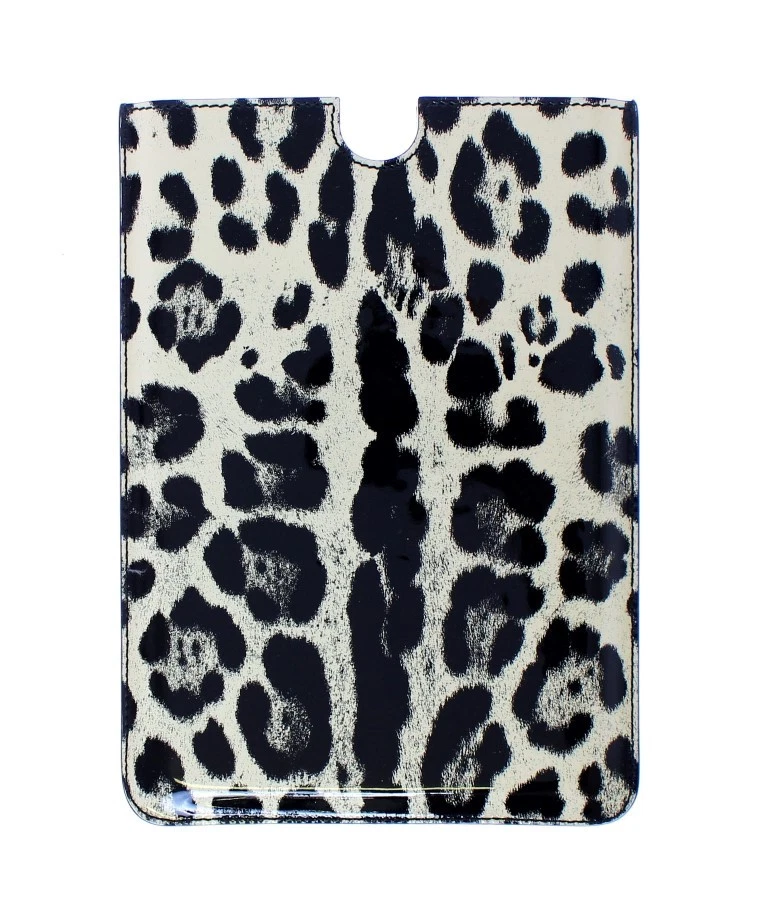 Funda para Tablet Dolce & Gabbana Funda para Libro Electrónico Cuero Patrón Leopardo Blanco PVP $300  Foto 2 de 4