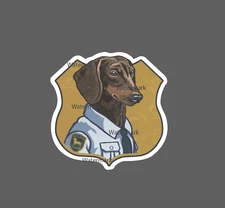 Dachshund Sticker Security Guard Waterproof