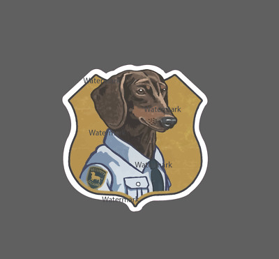 Dachshund Sticker Security Guard Waterproof