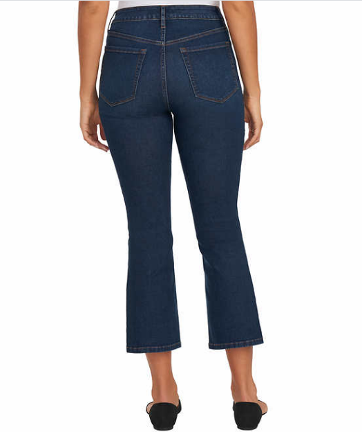 Chaps Mid Rise Crop Kick Jeans, Dark or Light Blue, Sizes 10, 12 () eBay