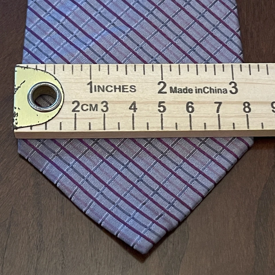 Corbata de cuello para hombre Claiborne púrpura 100 % seda hecha en China Foto 4 de 4