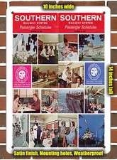 Metal Sign - 1966 Southern Railway Train Life Pictures - 10x14 inches