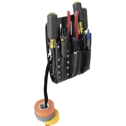 KLEIN TOOLS (MEDIUM) Electrician Leather Multi Tool Belt 10 Pocket Pouch (NEW) - Picture 17 of 24