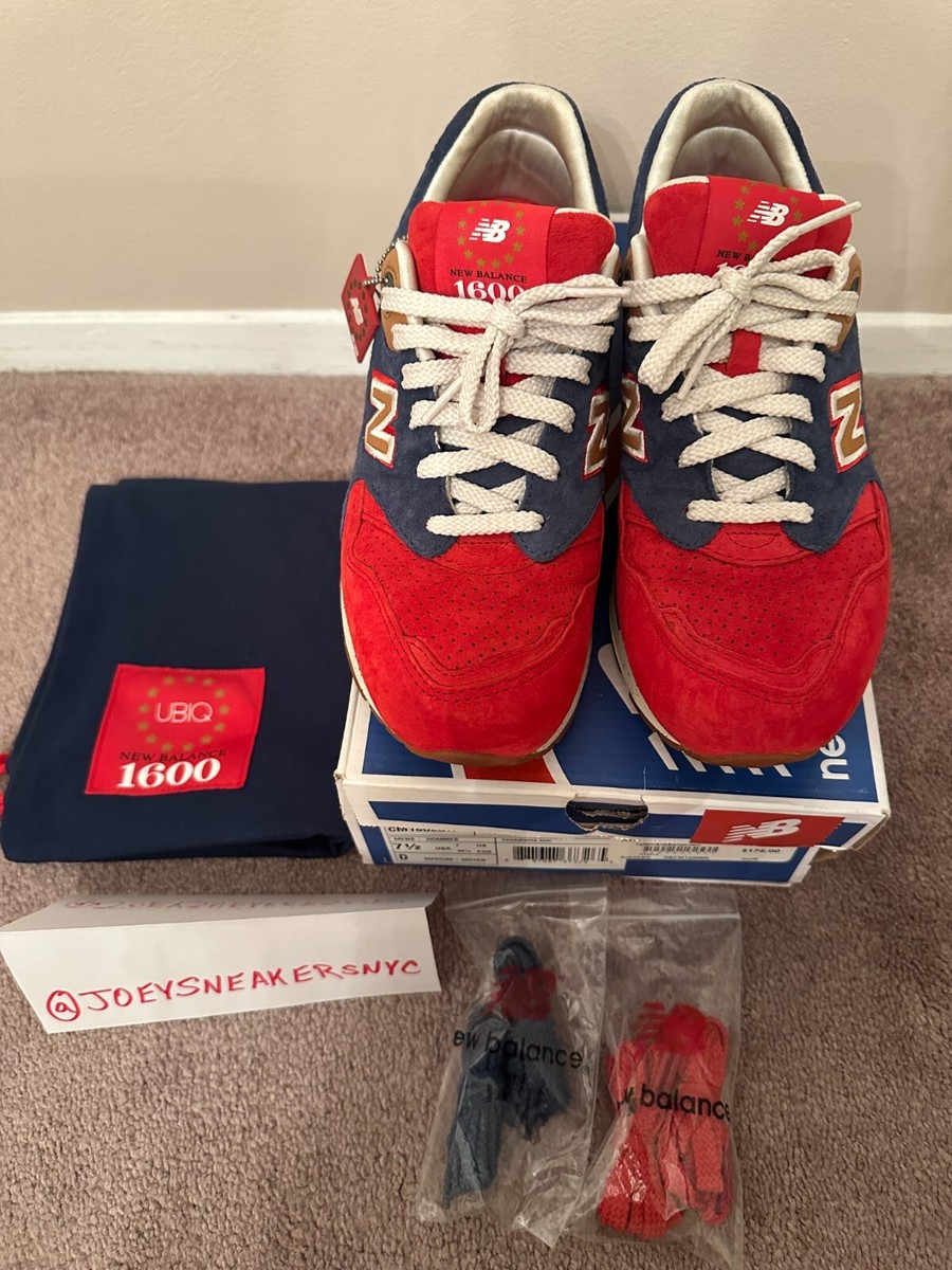 New Balance 1600 X UBIQ The Benjamin Sz 7.5 Independance Day 