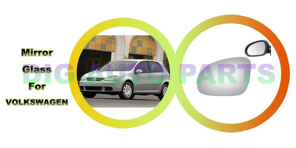 Espejo de cristal para 04-14 VW Passat Rabbit Jetta GTI Eos Driver lado izquierdo LH 4104 Foto 4 de 4