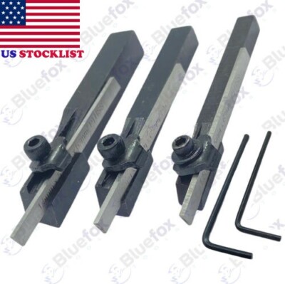 Set of 3 Small Mini Parting Tool Holder Cut Off Tool HSS Blade Unimat Mini Lathe