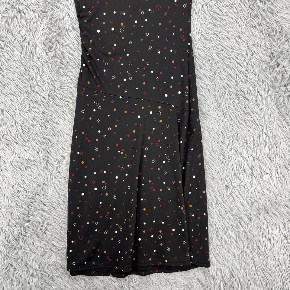 Vintage Byer Too! Vestido Midi Juniors L Punto Negro Bodycon Años 90 Grunge Gótico Y2K Foto 3 de 4