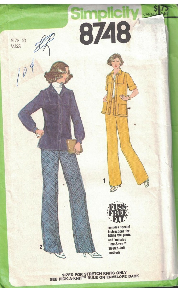 8748 Vintage UNCUT Simplicity Sewing Pattern Misses Shirt