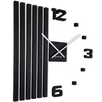 3D Wanduhren Diy Holz Schwarz Lamellen GroßE Wanduhr 60 Cm 3D Wanduhr Modern