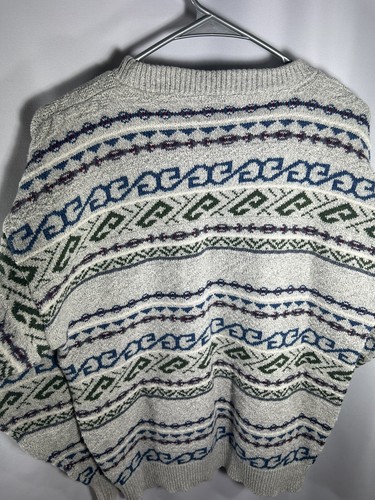 Vintage Kenneth Roberts Sweater Men's Large Cotton Pullover USA Made 100% Cotton - Picture 11 of 13