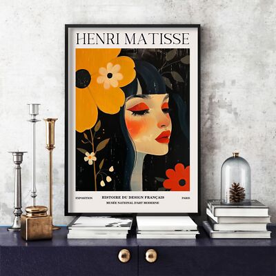 Henri Matisse Druck, Henri Matisse Ausstellungsposter, buntes Wandbild (21d)