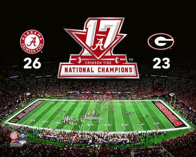 Alabama Crimson Tide Football 2017 National Champions 16x20