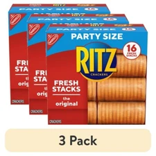 (3 pack) RITZ Fresh Stacks Original Crackers, Party Size, 23.7 oz (16 Stacks)